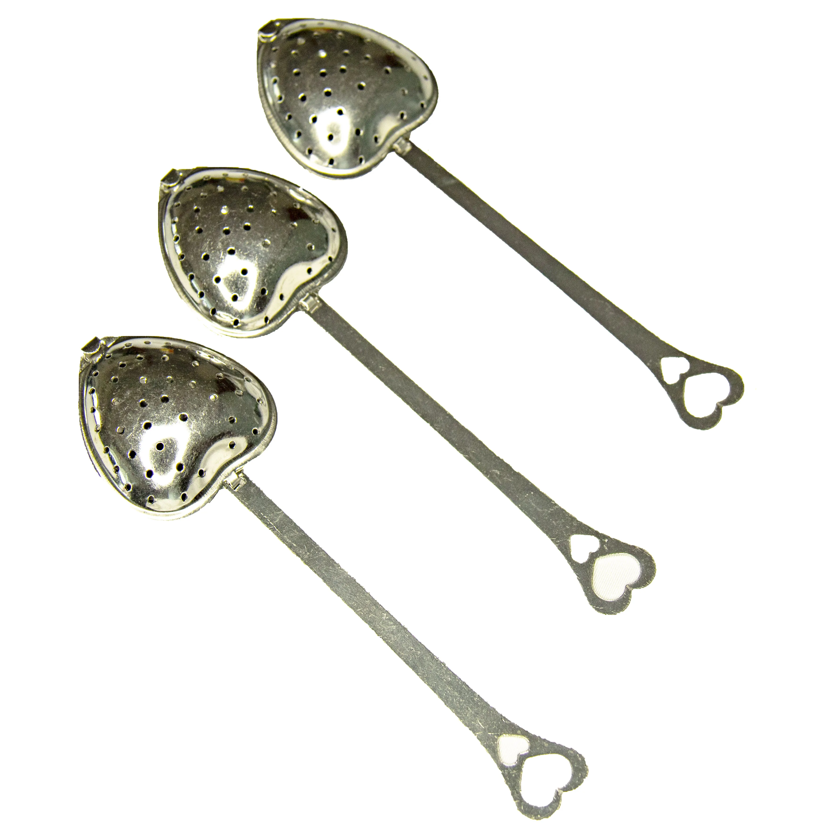 14.2cm handle Food grade Heart-shaped stainless steel tea infuser Filters
