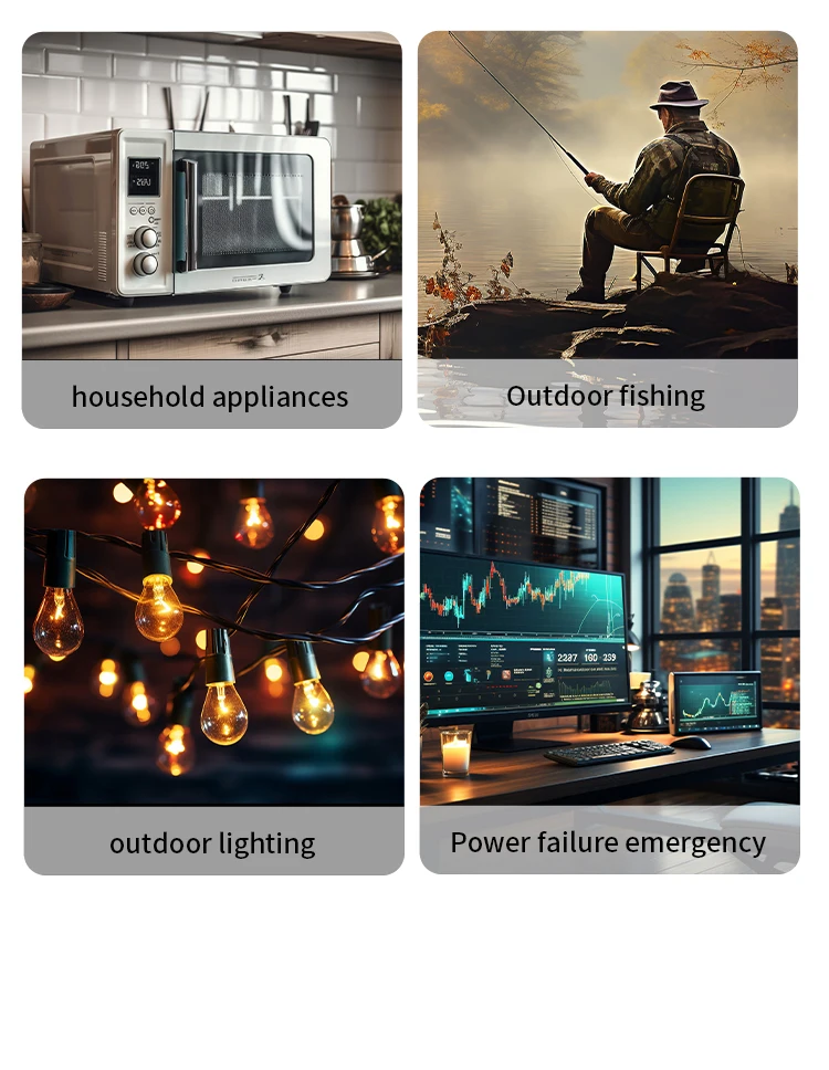 1500W Pure Sine Wave Outdoor Solar Battery Inverter Power Source MPPT Controller Household Energy Storage System Portable Power