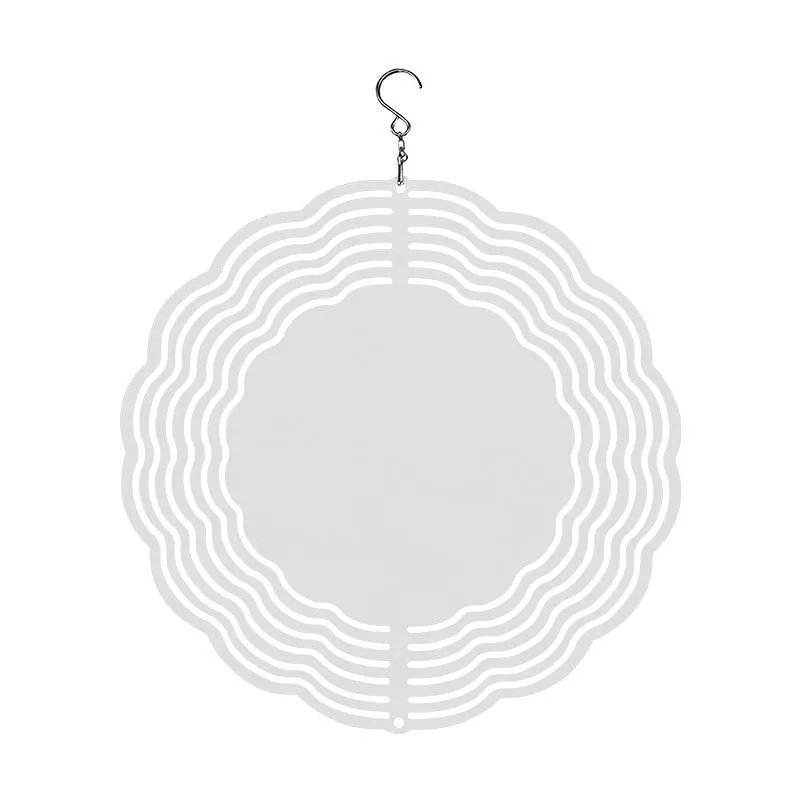 Garden wind spinner Sublimation blanks wind spinners 8 inch 3d sublimation wind spinner double sided circle