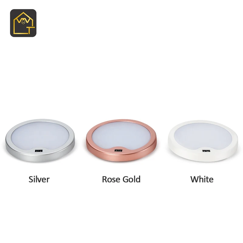 5W D80mm IR Sensor Led Cabinet Lights Kitchen Unit Smart Cabinet Lamp Smart Led Lights For Home