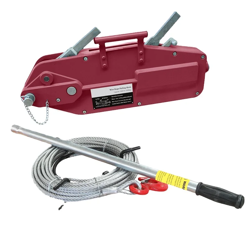 hot selling  wire rope  DSL-TW5400B  hand winch  manual  anchor lever trailer winches Wire Rope Tractor 5.4ton