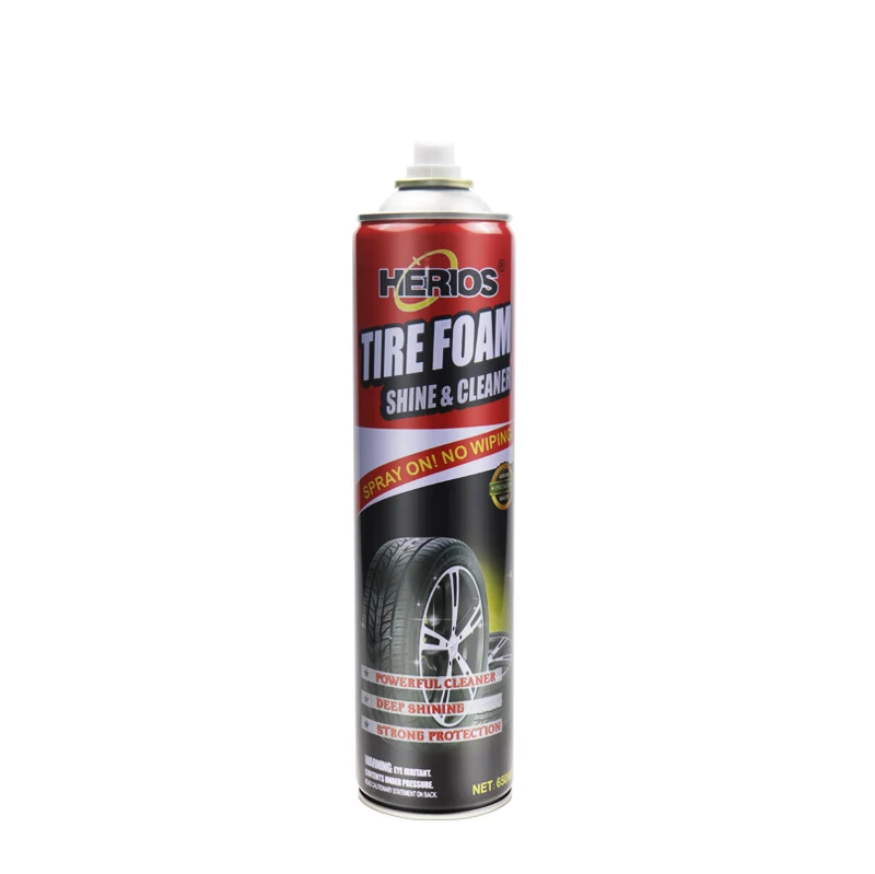 650ml Herios Foaming Car Cleaning Tire Shine Tire Foam Cleaner For Tire Clean