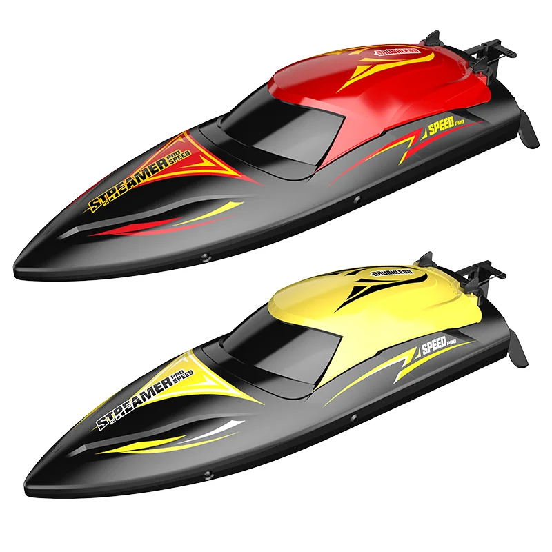2.4G RC Boat High Speed Yacht With Light Remote Control Boat Anti-Crash Waterproof Remote Control Racing Boat Toy