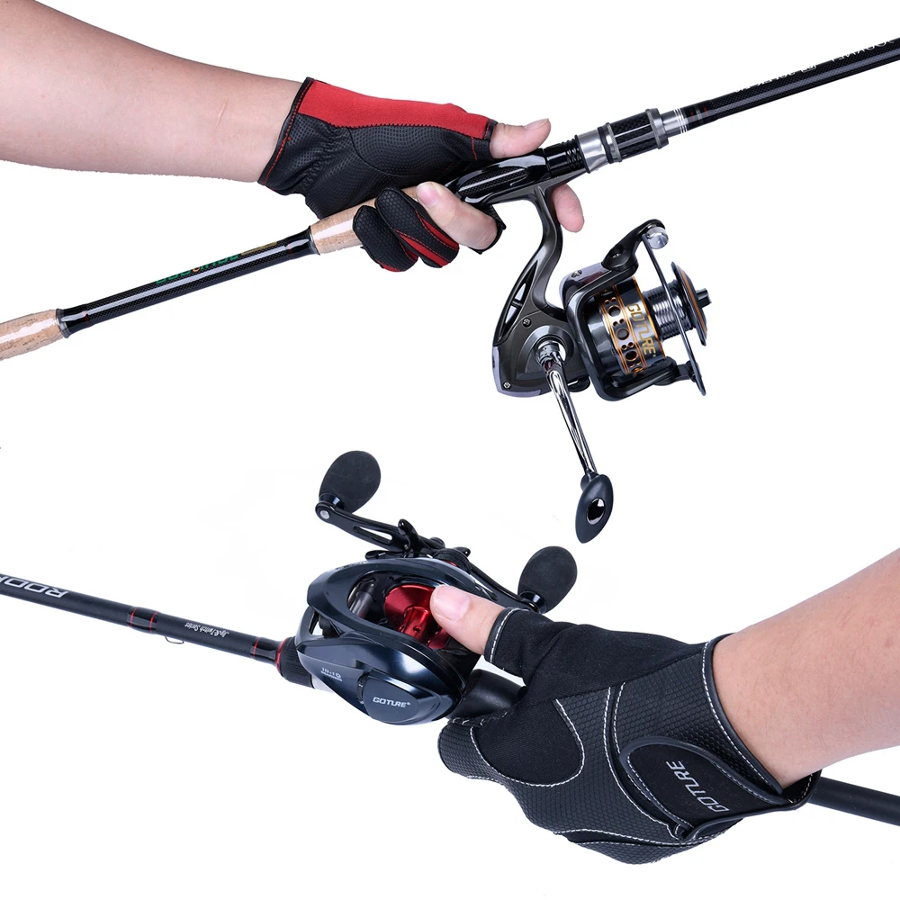 Зимние рыболовные перчатки Goture VANGUARD для мужчин и женщин, зимние рыболовные перчатки из неопрена и ПУ с 3 пальцами для рыбалки и охоты