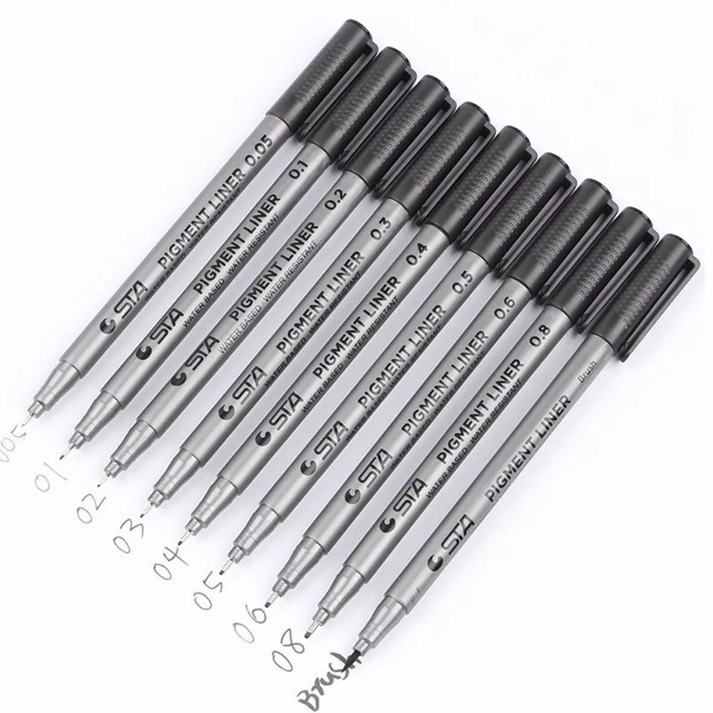 Sta Micro Pens Fineliner  Pens Black Drawing Pen  for Sketching (1600504781160)