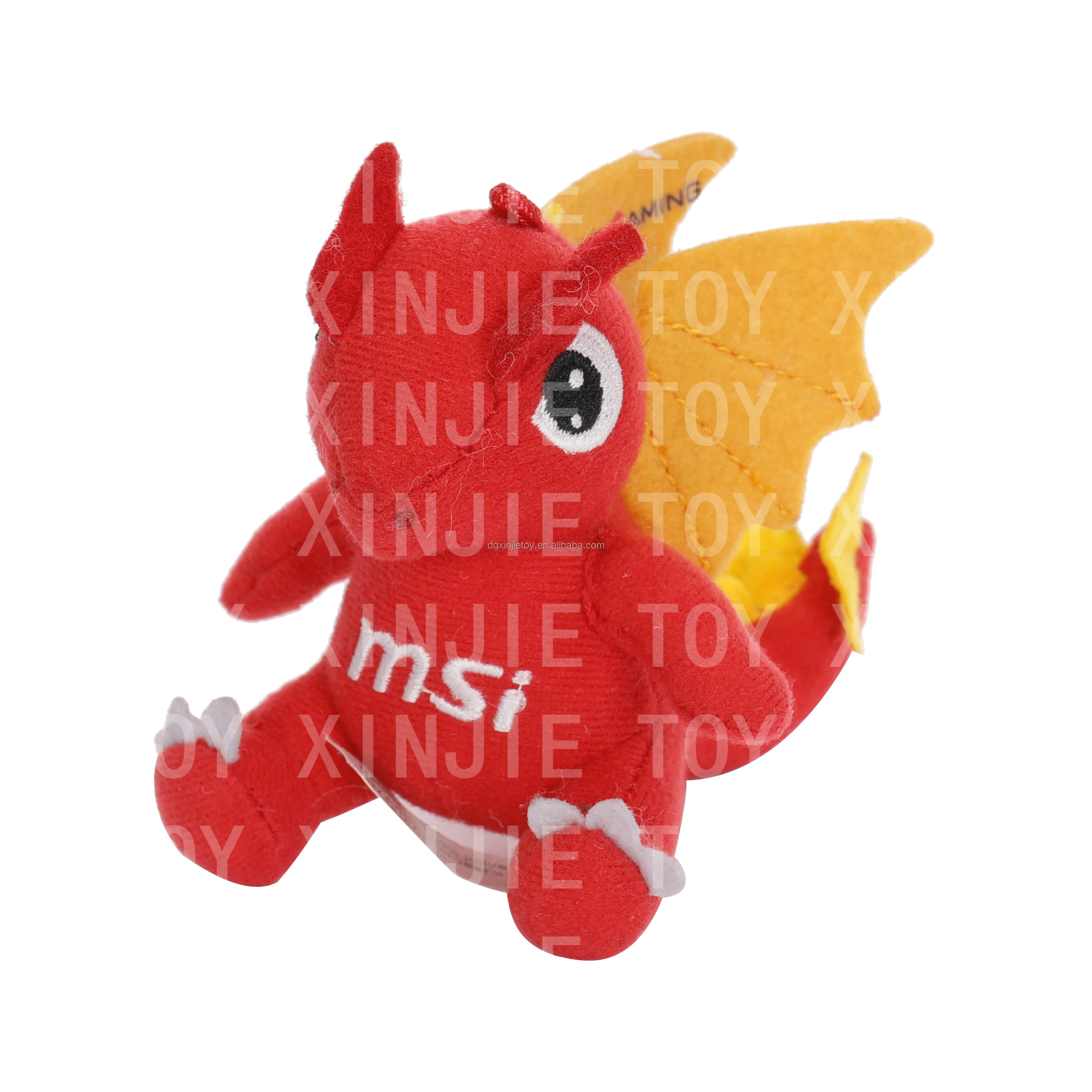Popular design Red dinosaur stuffed animal toy Sitting height 20 cm dinosaur plush toy Custom Dinosaur soft toy with wings
