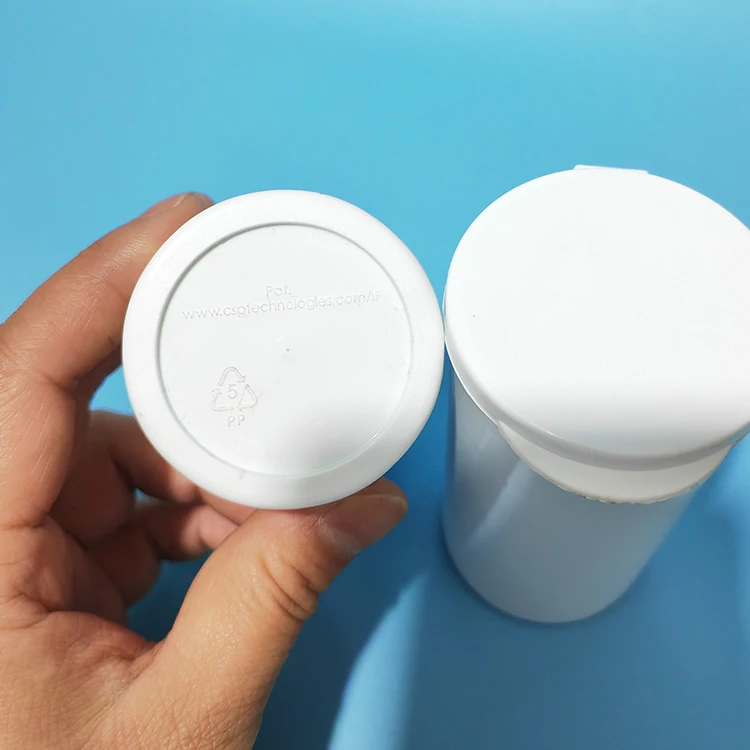 PET Plastic Empty 200ml Pop Top Vials Smell Proof Candy Effervescent Tablet Packaging Child Resistant Pop Top Tube For Medical