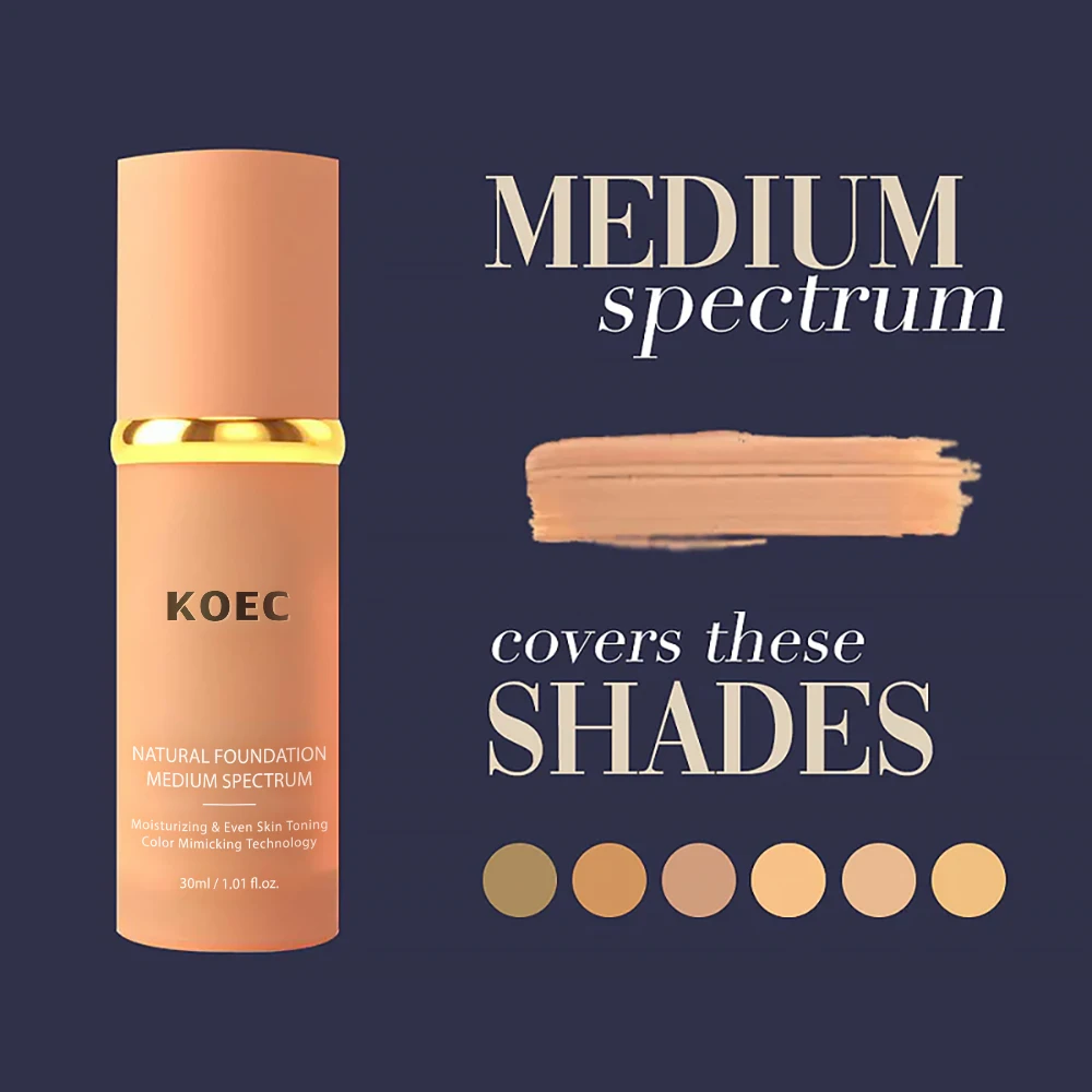 KOEC Biomimic Foundation Medium Spectrum Serum Moisturizing Skin Toning Accept Customized Private Label