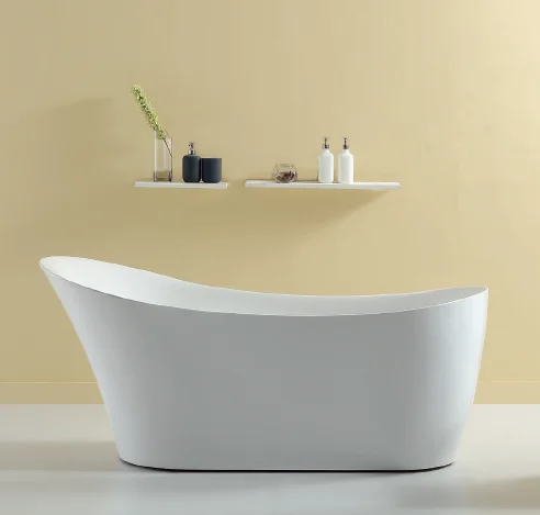 Free Standing Bath Tub Whole Seller Hot Sale Acrylic CE Modern Divano Freestanding Vasca Da Bagno Di Design Drainer Body Soaking
