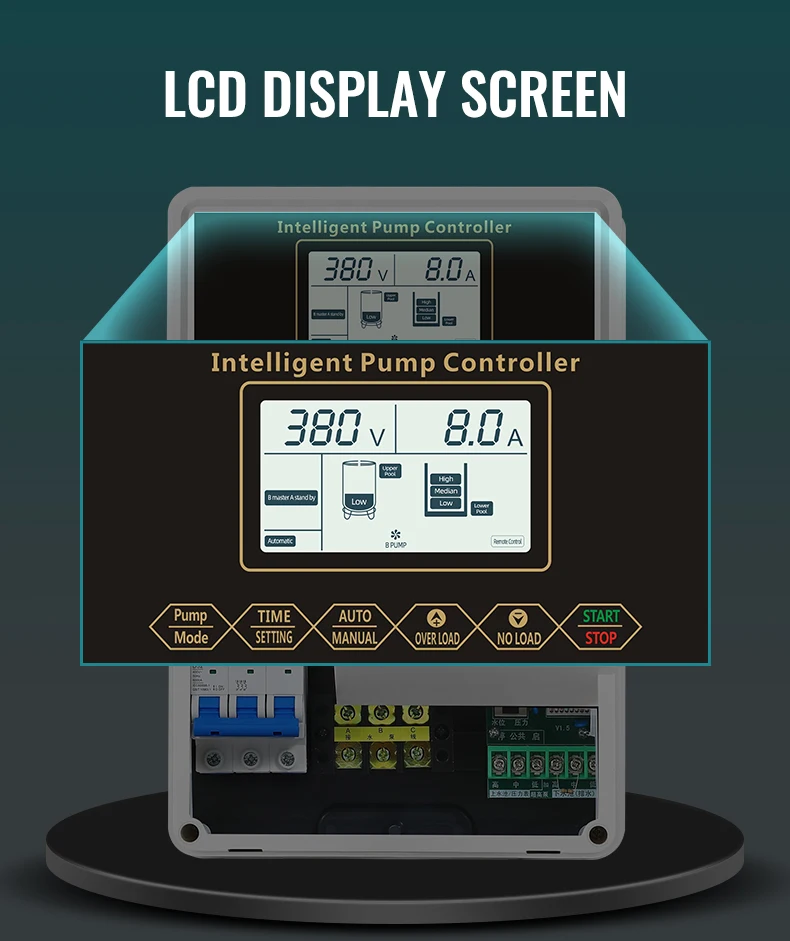 hot sale automatic high pressure deep well booster water single pump control panel