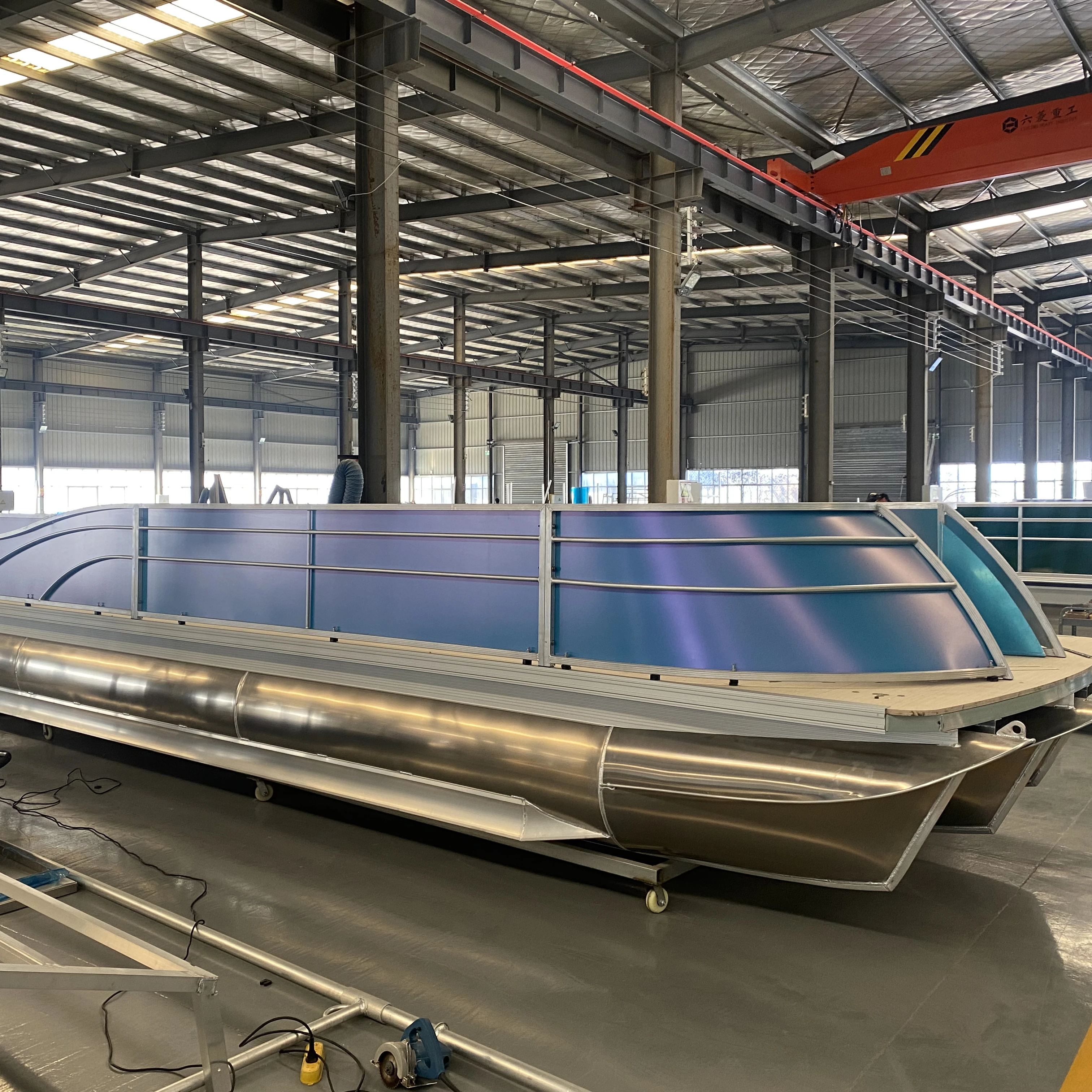 Latest design popular 27ft 8.2m aluminum welded lake&river leisure&party time pontoon boats with tower