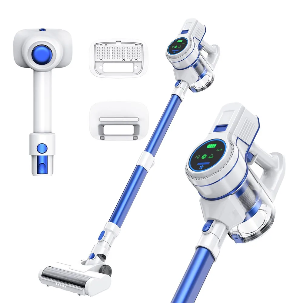 LED Screen Display Cordless Handheld Vacuum With Anti-Tangle Brush Roll Stick Vacuum Cleaner