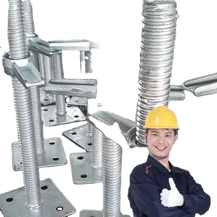 Полый стальной базовый домкрат с отверстием гайка для строительных лесов