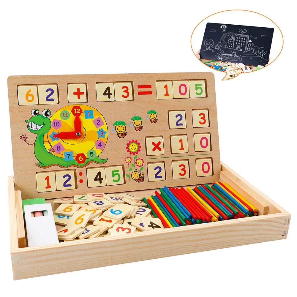 Best Selling Multi-Function Montessori Digital Computing Box Educational Wooden Math Toys for Boys and Girls Teaching Purpose