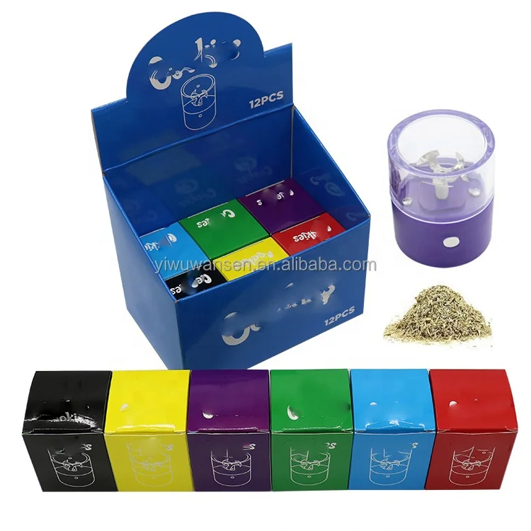 Factory Wholesale Mini Portable Plastic Electric Tobacco Grinder USB Rechargeable Custom Logo Herb Grinder Smoking Accessories