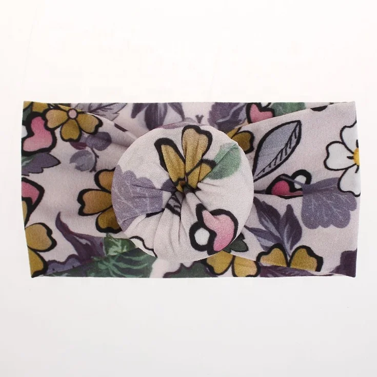 2019  Soft Stretchy    Plain Elastic Wide Nylon Bow Headband