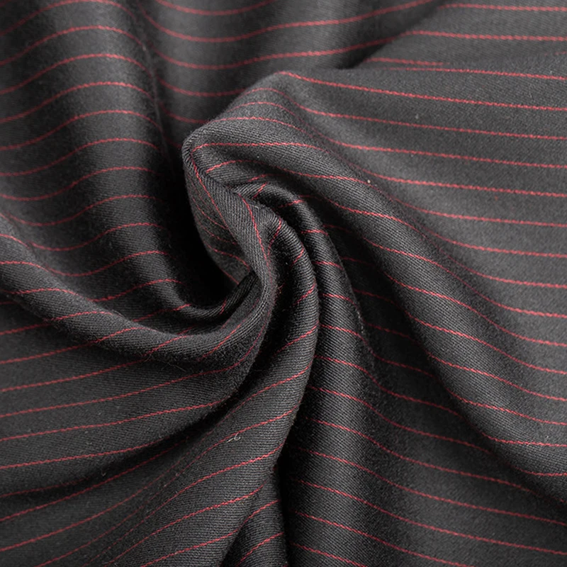 Italian Uk England Merino Premium Custom Stripe Twill Polyester Cashmere Worsted Wool Suiting Fabric For Men Ladies Suit Fabric