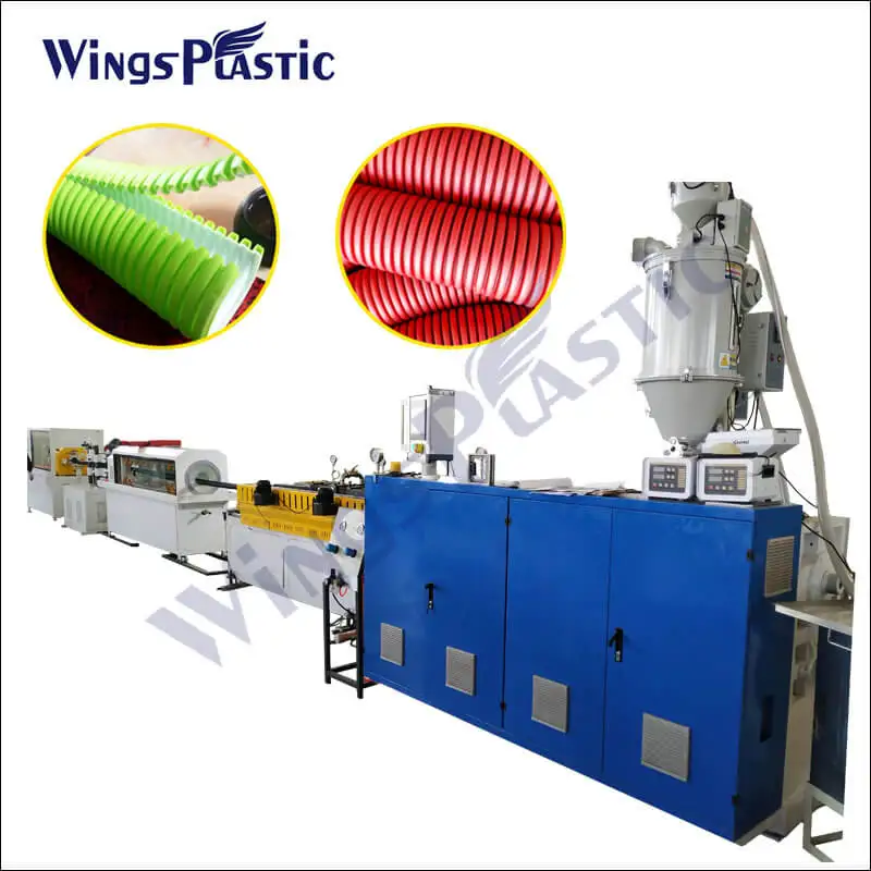 Plastic machine manufacturer hdpe corrugated pipe making machine/ double wall corrugated DWC pipe machine