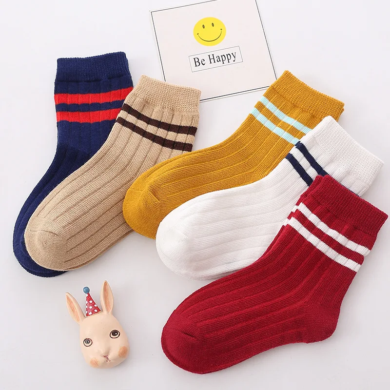 2023 New Cotton Socks for Boys and Girls Wholesale Combed Cotton Spring Autumn Baby Cartoon Socks for Children