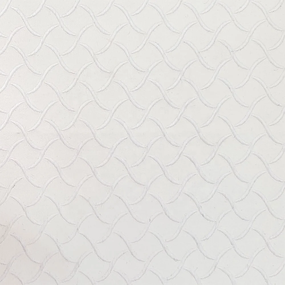 Female fashion dress and clothes 100% polyester jacquard fabric white grace color for summer