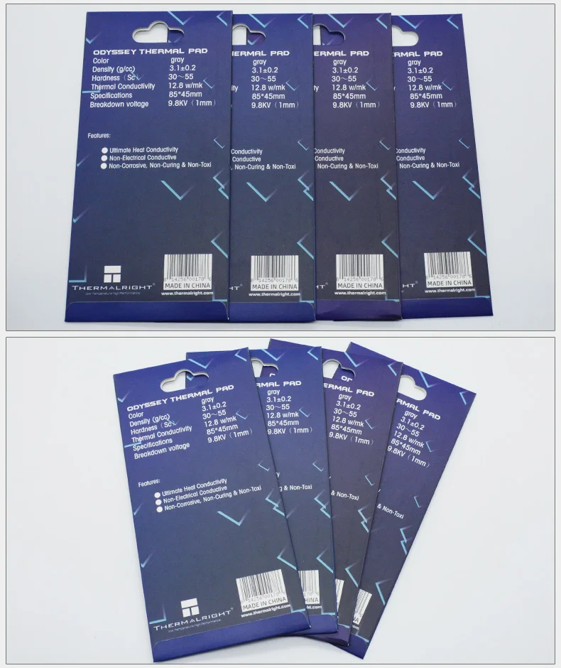 Thermal pads gpu , extreme thermal pads Thermal Mat 12.8W/mk 15W 85x45mm 0.5mm/1.0mm/1.5mm/2.0mm