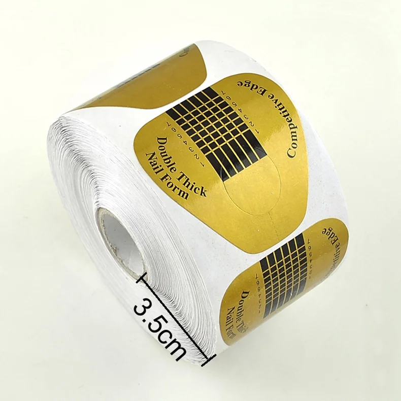 Лучшая алюминиевая форма для ногтей по заводской цене, рулон 500 шт., форма для ногтей в форме бабочки, профессиональная пластиковая форма для ногтей