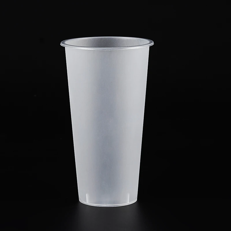 Hot selling coffee cup clear disposable PP milk tea plastic cup with lid boba cup