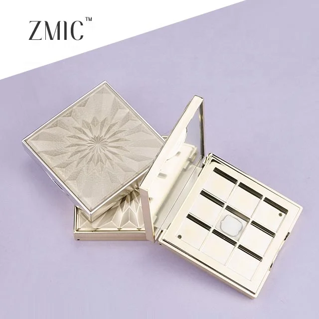 9 color empty eyeshadow palette high quality diy color makeup Customized packaging