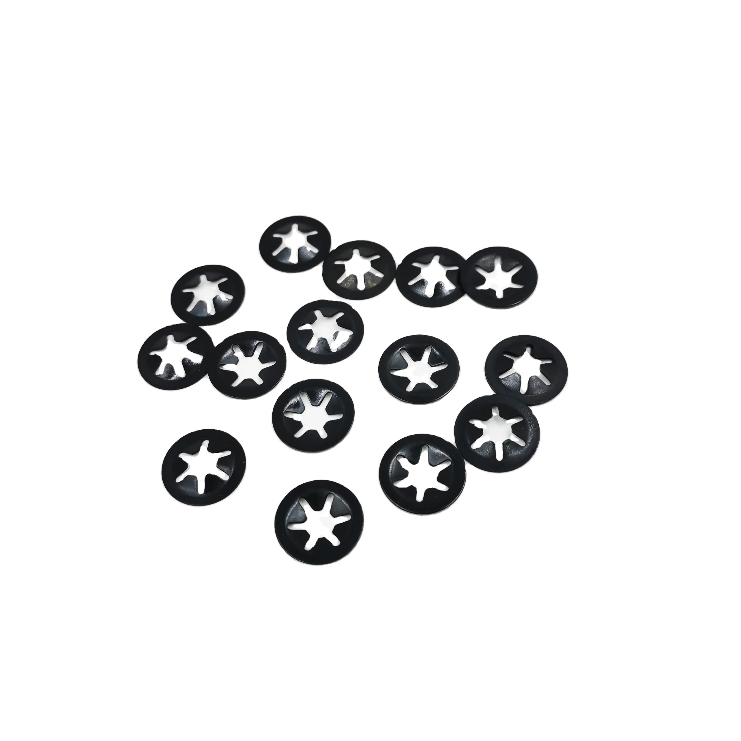 Black star lock washer push on retainer 5*14 fasteners retaining washer for shaft Black Starlock Internal Tooth Lock washers