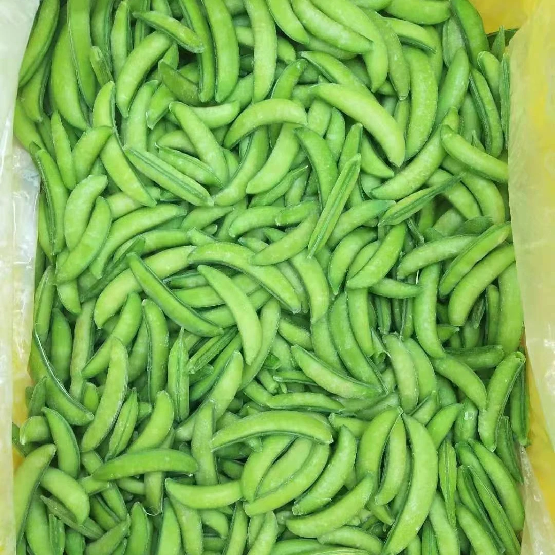 10kg 20kg bulk iqf frozen green vegetables sweet sugar snap peas for sale