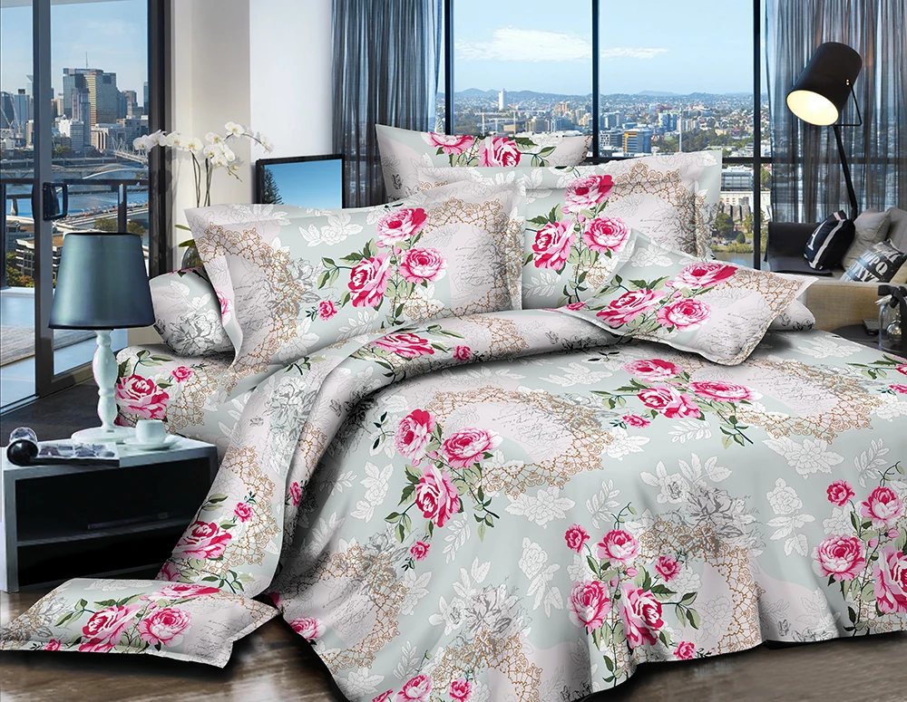 Hot Sale  HIGH QUALITY 100% polyester print fabric for home textile bed sheet  wholesale with more than 300 weaving machines