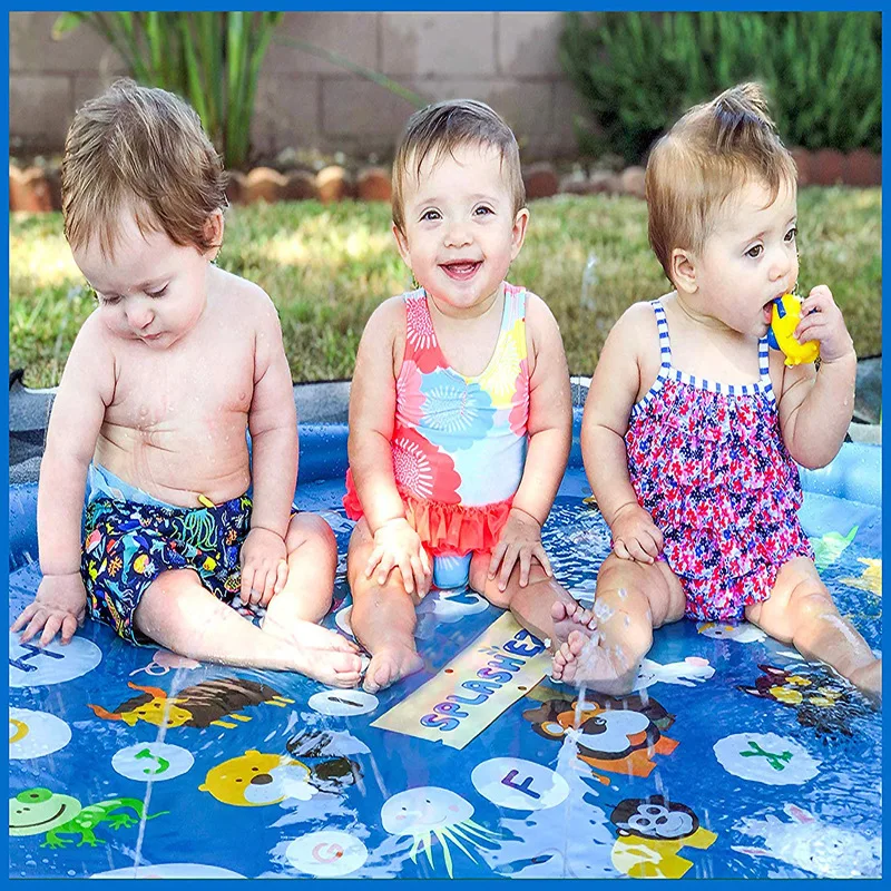 Low MOQ factory price Sprinkler Pad Splash Play Mat Inflatable Water Splash Mat for Kids