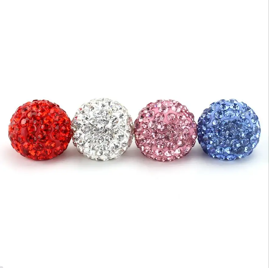 Blue Pink White Red Crystal Bling Car Tire Valve Caps Diamond Shining Dust-proof Wheel Valve Cover Vehicle