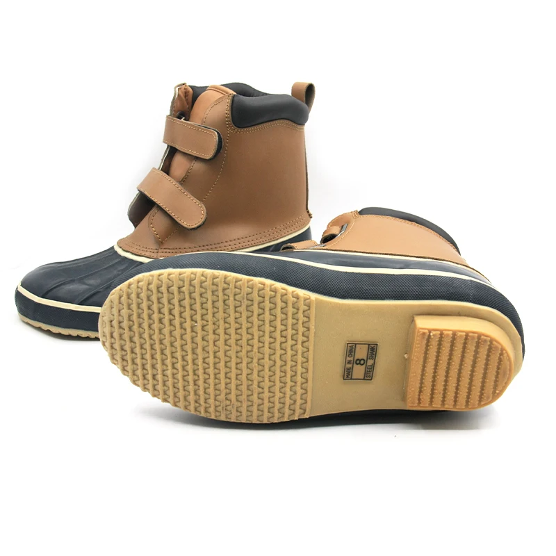 Custom Comfortable Winter Wellies Waterproof Quilted Rain Warm Bean Winter Snow Duck Boots for Women Men Wholesale