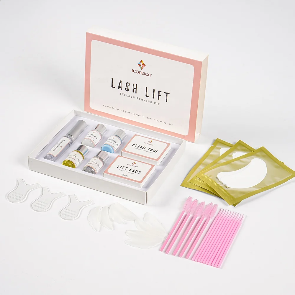 Индивидуальная фирменная торговая марка, профессиональный набор для подтяжки ресниц Iconsign, лосьоны, набор для подтяжки ресниц для веганов, набор для перманентной завивки ресниц с новыми инструментами
