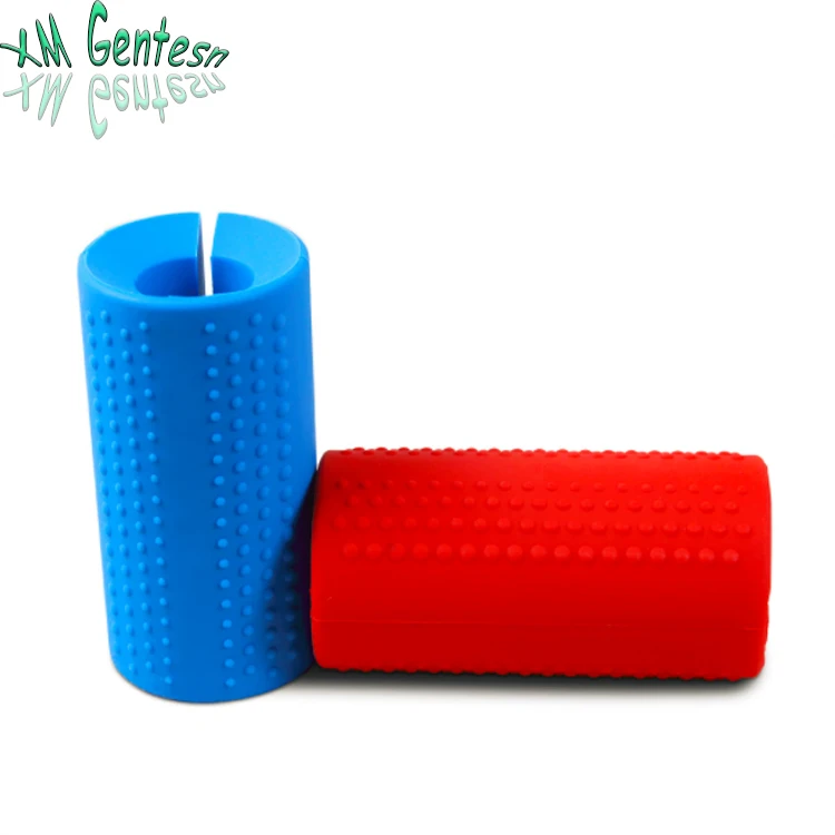 Custom logo  fitness silicone barbell grips weightlifting grips gym bar grips for training