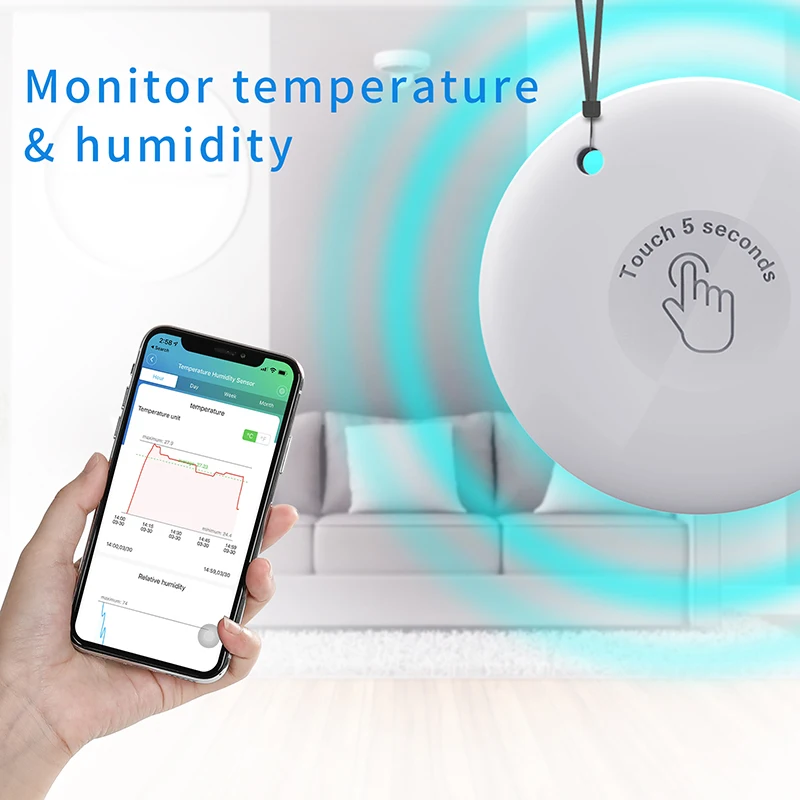 PT216B Portable Outdoor Indoor Environmental Air Quality Detector Temperature Humidity Detection
