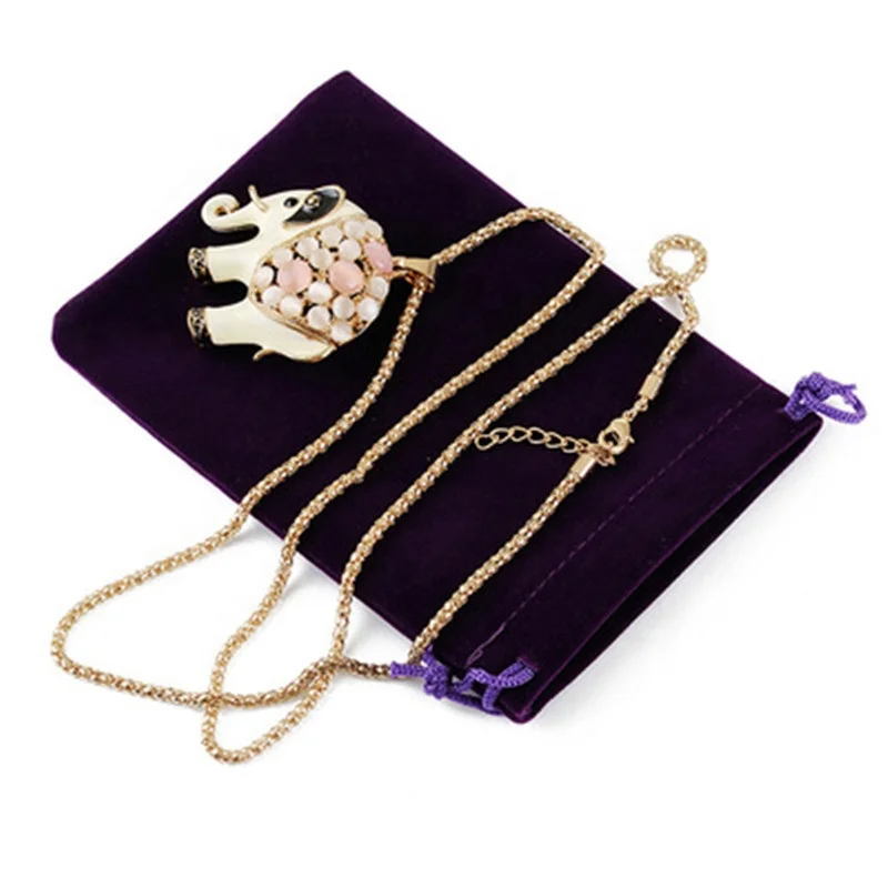
Wholesale Drawstring Velvet Pouch Sachet Gift Bag For Jewelry Wedding Things Party Bead Container Storage 