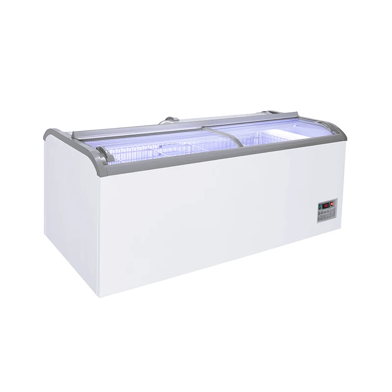 Smad 1000L Big Capacity Double Sides Sliding Door Chest Freezer For Supermarket