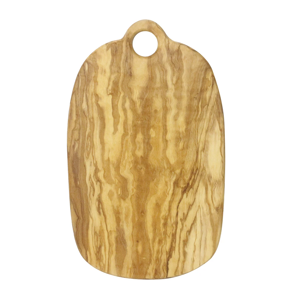 Wholesale Italian Olive Wood Cutting Chopping Serving Board with Round Handle Hole for Meat Cheese Charcuterie