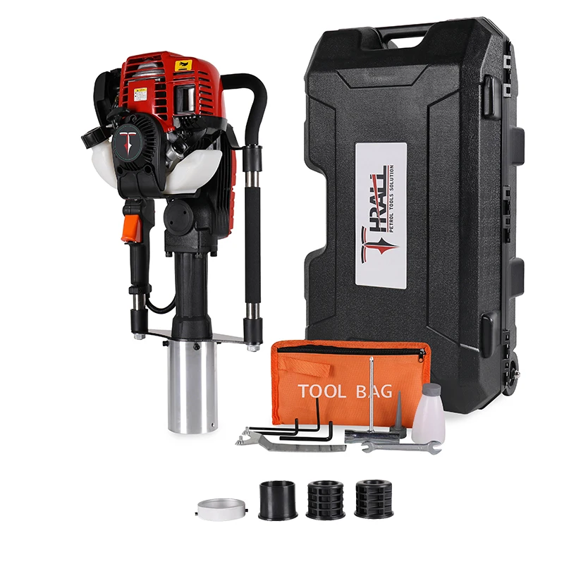 80mm Portable Handheld Gas Powered Fence Post pile driver