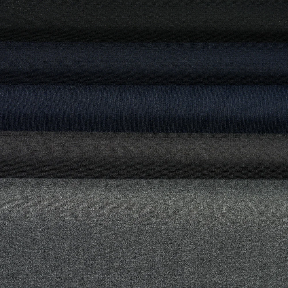Wholesale In-Stock Plain Blue Grey TRW Fabric Wool/Polyester Blend Fabric italian suit for Man Women Suit Garment
