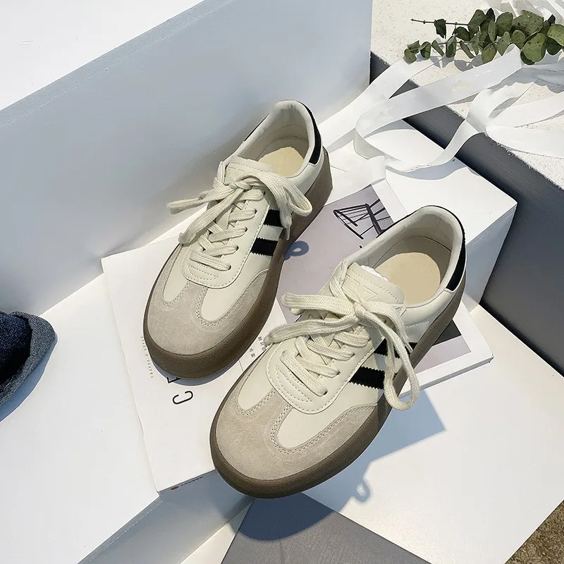 Spring 2024 Training Womens Shoes Fashion Sports Versatile Thick Soled Shoes Student Board Casual Shoes