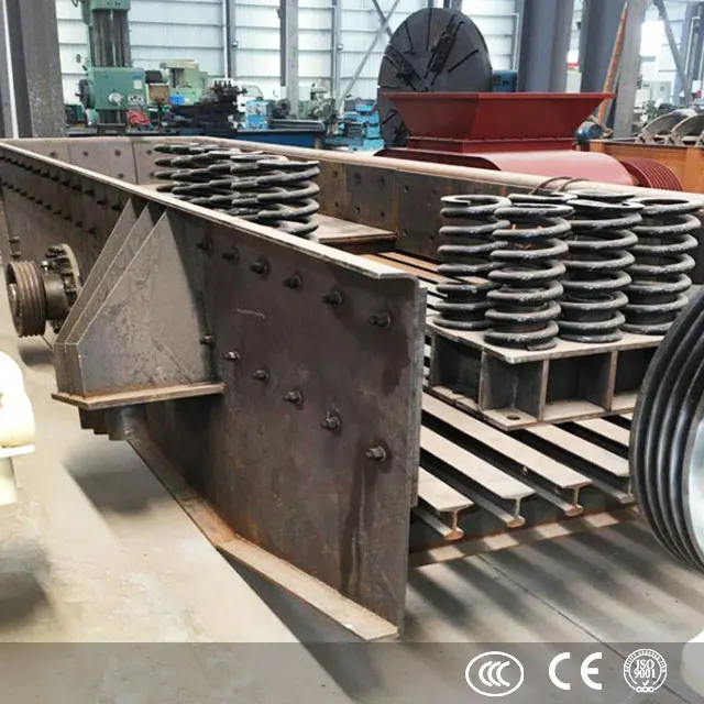 Low cost stainless steel grizzly hopper linear vibrating feeder for stone crusher