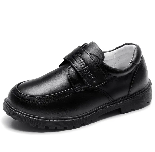 UP- 4712r Dress Black Uniform School Shoes For Boys Casual Children Dress Student Shoes 2024