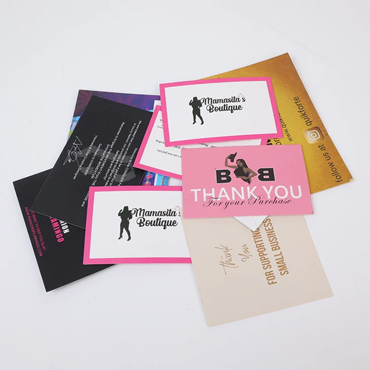 Eco friend Custom Logo business / greeting card / Thank you  Low  MOQ   Paper  Card