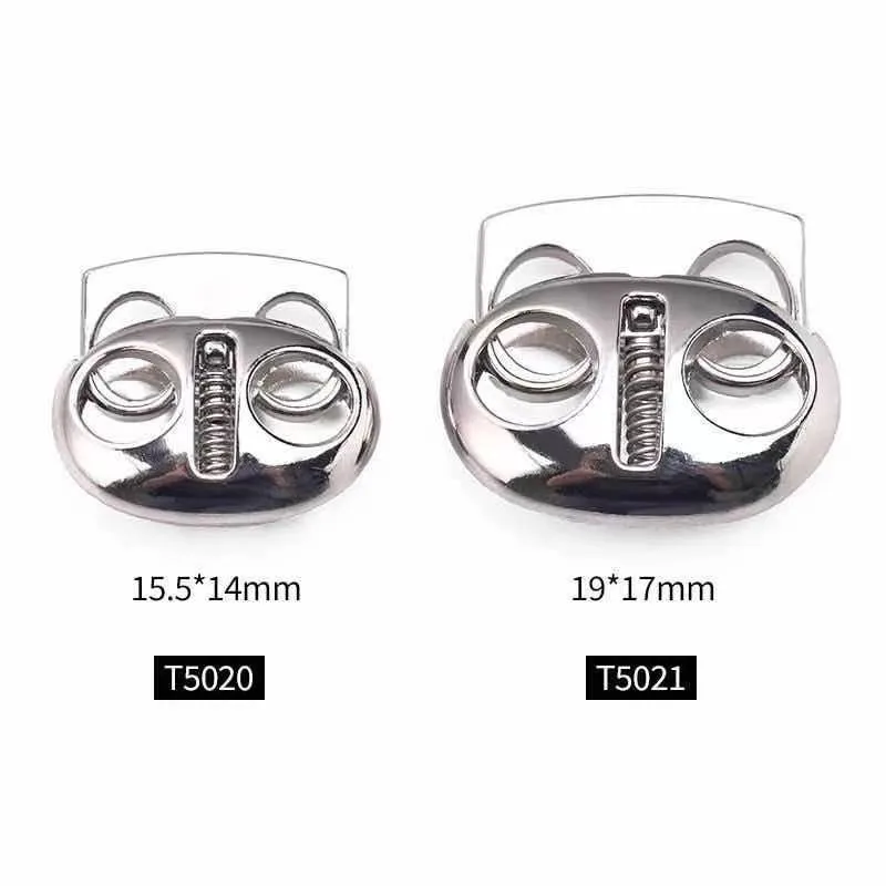 High Quality Gold Black Textured Zinc Alloy Metal Spring Rope Clothing Bag Shoes Hats Cord Lock Stopper for Garments Accessories