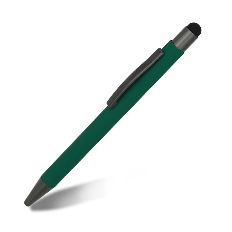 Functional Convenient 2 in 1 Touch Screen Ball Pen Soft Top Head  Writing Ballpoint Pen With Custom Logo For Promotion Gifts