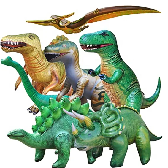 Jet Creations 51 inch Inflatable Plush  , Dinosaur World Jurassic Room Decor Party Favors Decorations