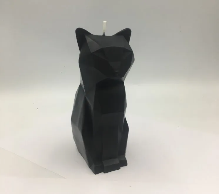 Unique cute spooky animal cat shaped candle skeleton for halloween gothic bedroom decor
